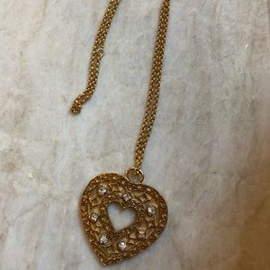 Gold Heart Pendant Necklace